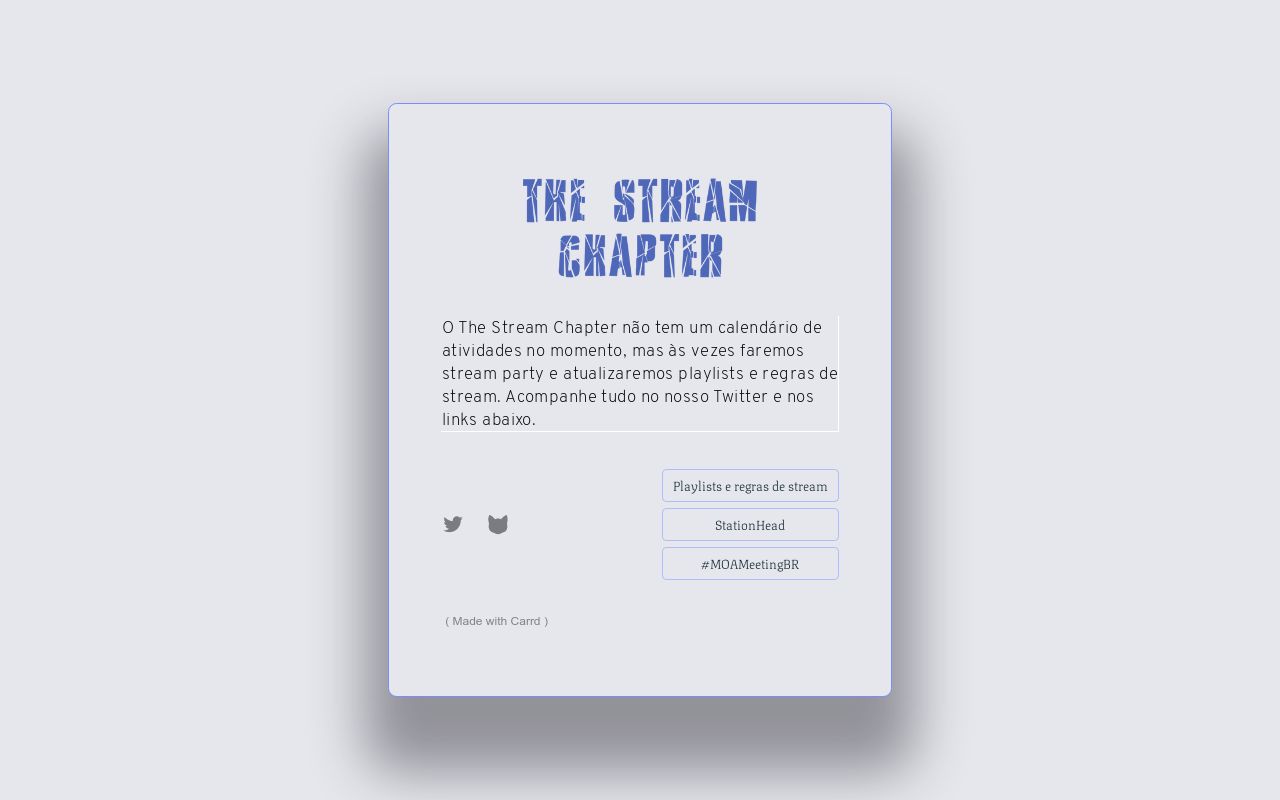 The Stream Chapter